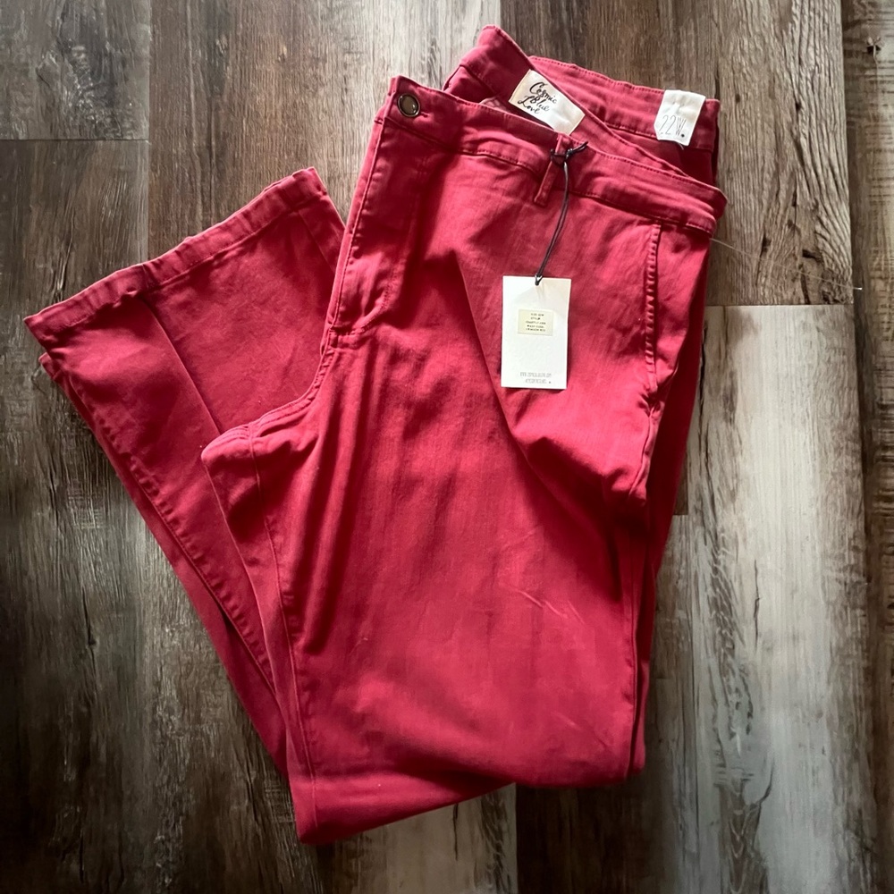 Women's Crimson Red Plus Size Jeans